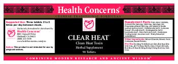 Health Concerns Clear Heat - herbal supplement