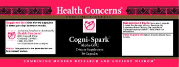 Health Concerns Cogni-Spark - supplement