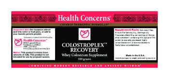 Health Concerns Colostroplex Recovery - whey colostrum supplement