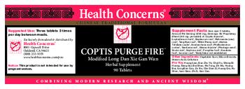 Health Concerns Coptis Purge Fire - herbal supplement