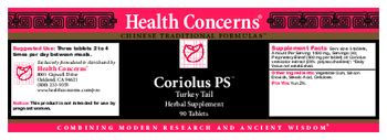 Health Concerns Coriolus PS - herbal supplement