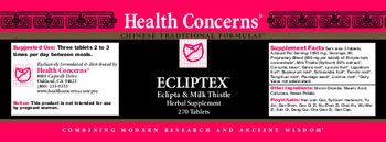 Health Concerns Ecliptex - eclipta milk thistle herbal supplement