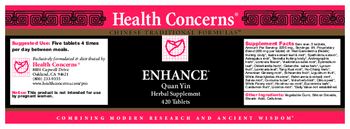 Health Concerns Enhance - herbal supplement