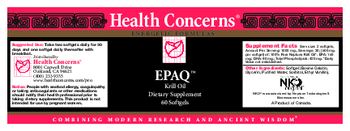 Health Concerns EPAQ - supplement