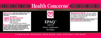 Health Concerns EPAQ - supplement