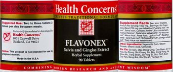 Health Concerns Flavonex - salvia and ginkgo extract herbal supplement