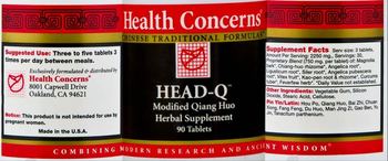Health Concerns Head-Q - modified qiang huo herbal supplement