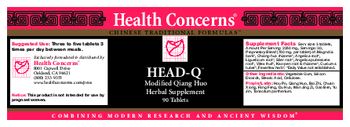 Health Concerns Head-Q - herbal supplement