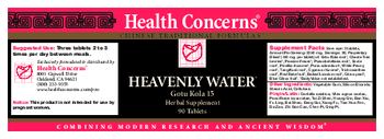 Health Concerns Heavenly Water - herbal supplement