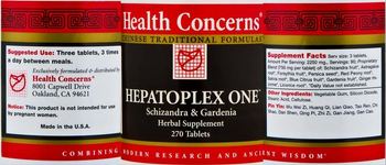 Health Concerns Hepatoplex One - schizandra gardenia herbal supplement