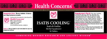 Health Concerns Isatis Cooling - herbal supplement