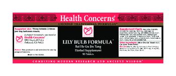 Health Concerns Lily Bulb Formula - herbal supplement
