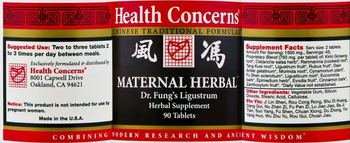 Health Concerns Maternal Herbal - dr fungs ligustrum herbal supplement