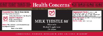 Health Concerns Milk Thistle 80 - herbal supplement