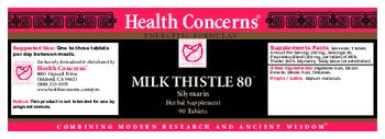 Health Concerns Milk Thistle 80 - herbal supplement