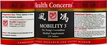 Health Concerns Mobility 3 - dr fungs loranthus herbal supplement