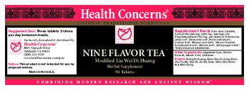 Health Concerns Nine Flavor Tea - herbal supplement