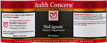 Health Concerns NuLignan - supplement