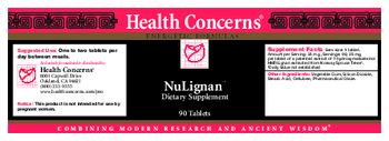 Health Concerns NuLignan - supplement