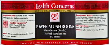 Health Concerns Power Mushrooms - ganoderma reishi herbal supplement