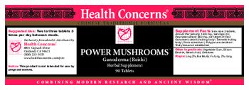 Health Concerns Power Mushrooms - herbal supplement