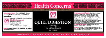 Health Concerns Quiet Digestion - herbal supplement