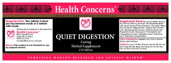 Health Concerns Quiet Digestion - herbal supplement