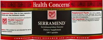 Health Concerns Serramend - serratiopeptidase enzyme supplement