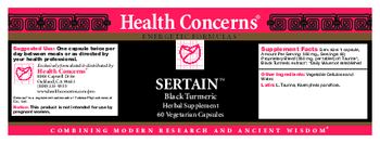 Health Concerns Sertain - herbal supplement