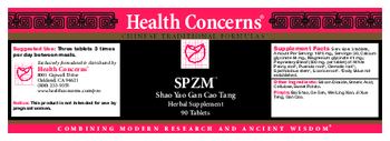 Health Concerns SPZM - herbal supplement