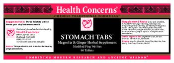 Health Concerns Stomach Tabs - magnolia ginger herbal supplement