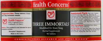 Health Concerns Three Immortals - modified er xian tang herbal supplement