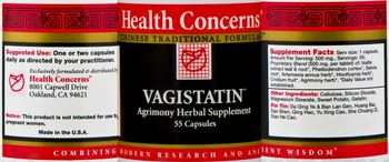 Health Concerns Vagistatin - agrimony herbal supplement