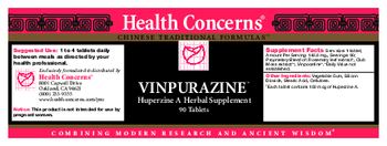 Health Concerns Vinpurazine - huperzine a herbal supplement