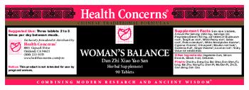 Health Concerns Woman's Balance - dan zhi xiao yao san herbal supplement