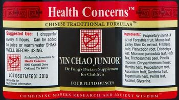 Health Concerns Yin Chao Junior - dr fungs supplement for children