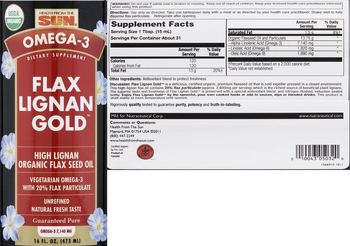Health From The Sun Flax Lignan Gold - supplement
