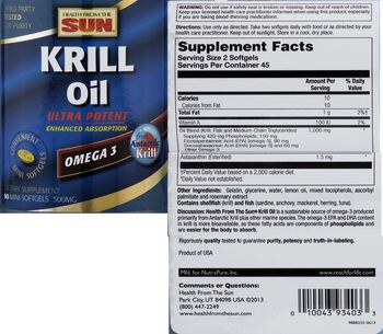 Health From The Sun Krill Oil - supplement