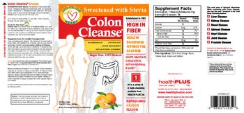 Health Plus Colon Cleanse Sugar Free Rrefreshing Orange Flavor - bulk forming supplement