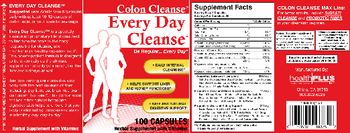 Health PLUS Inc Colon Cleanse Every Day Cleanse - herbal supplement with vitamins