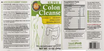 Health Plus Super Colon Cleanse Powder - psyllium supplement with herbs