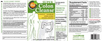 Health Plus Super Colon Cleanse Powder - psyllium supplement with herbs