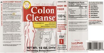 Health Plus The Original Colon Cleanse - bulk forming supplement