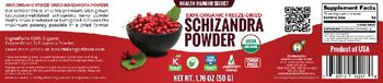 Health Ranger Select 100% Organic Freeze-Dried Schizandra Powder - supplement