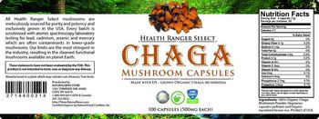 Health Ranger Select Chaga Mushroom Capsules - supplement