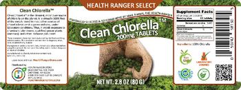 Health Ranger Select Clean Chlorella - supplement