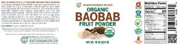 Health Ranger Select Organic Baobab Fruit Powder - supplement