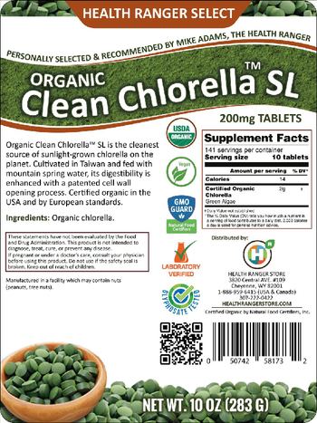 Health Ranger Select Organic Clean Chlorella SL Powder - supplement