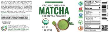 Health Ranger Select Organic Premium Matcha Green Tea Powder - supplement