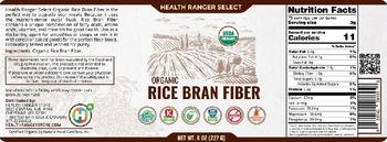 Health Ranger Select Organic Rice Bran Fiber - supplement
